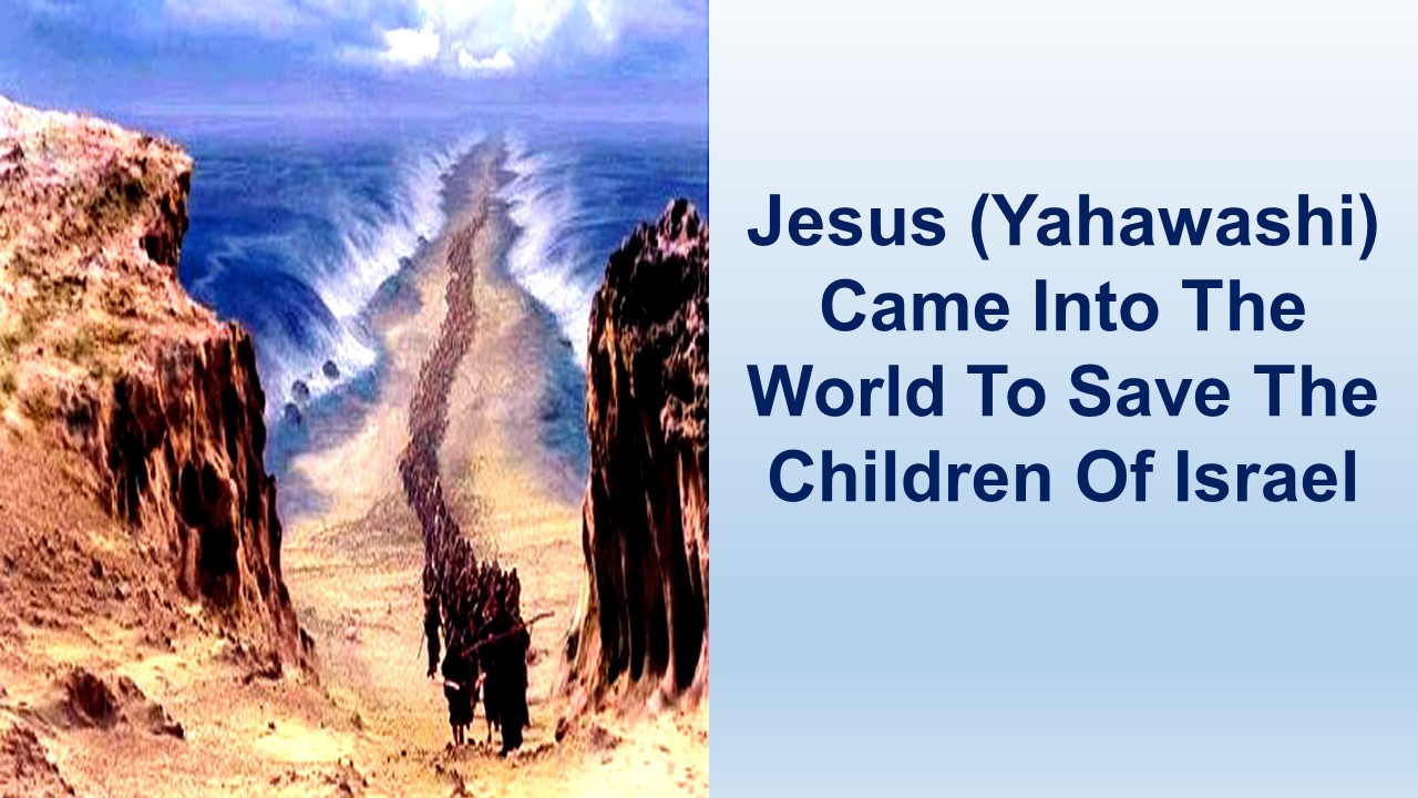 Jesus (Yahawashi) Came Into The World To Save The Children Of Israel